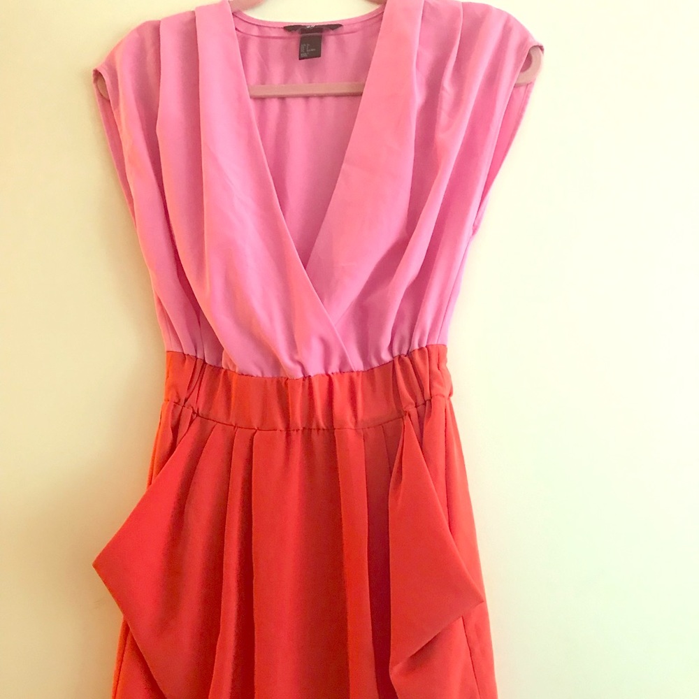 Color block mini dress